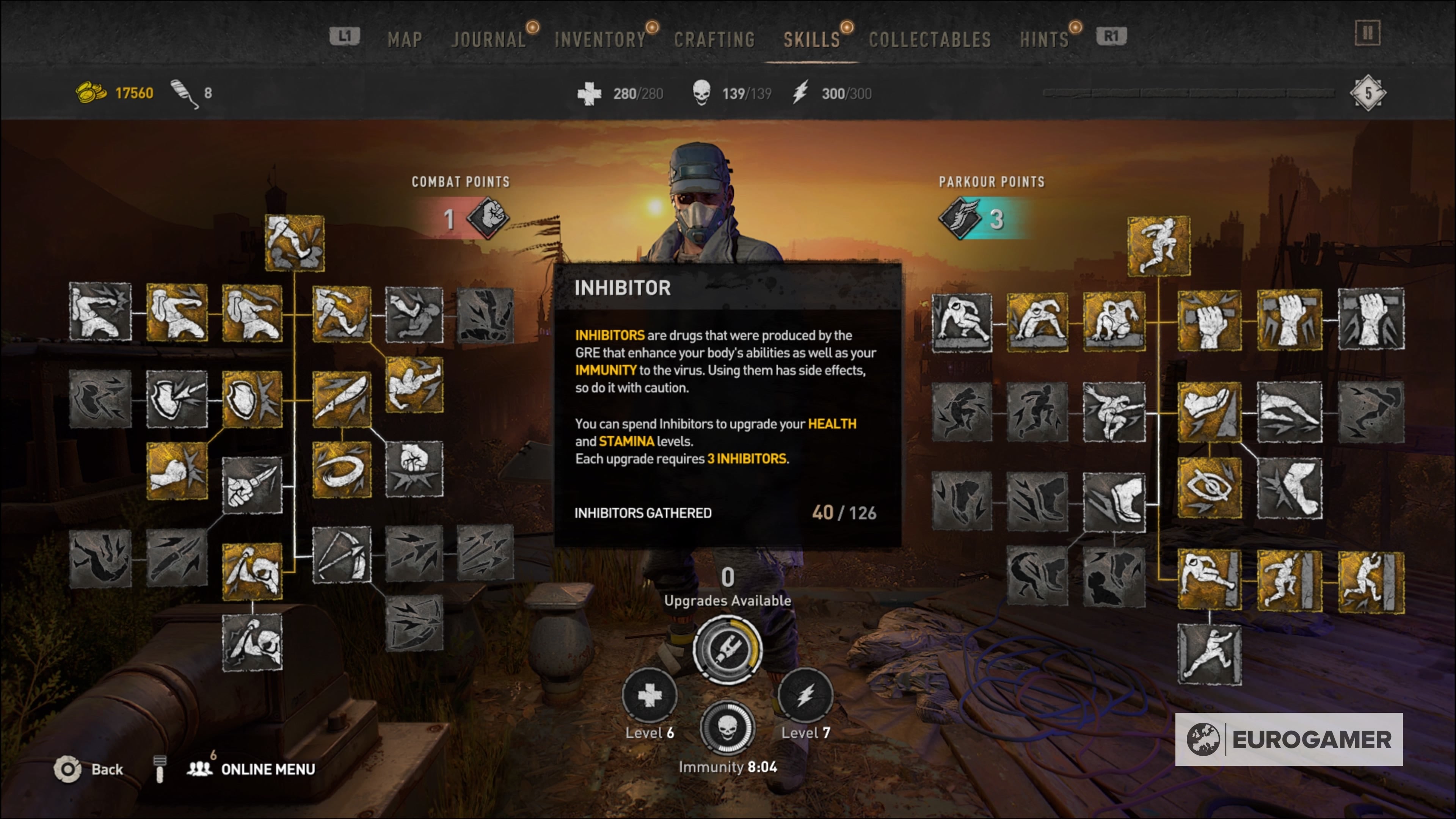 Dying Light 2 Inhibitor locations How to increase stamina and health
